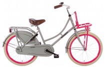 Spirit Omafiets Grijs-Roze Meisjesfiets 20 inch