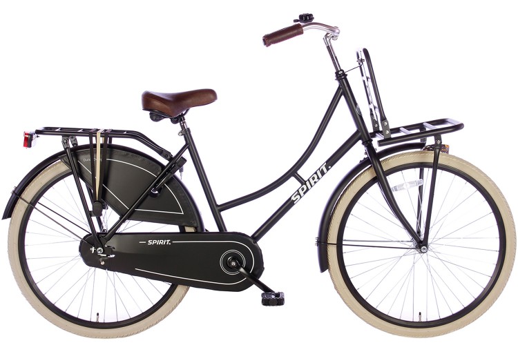 Spirit Omafiets Mat-zwart Meisjesfiets 26 Inch