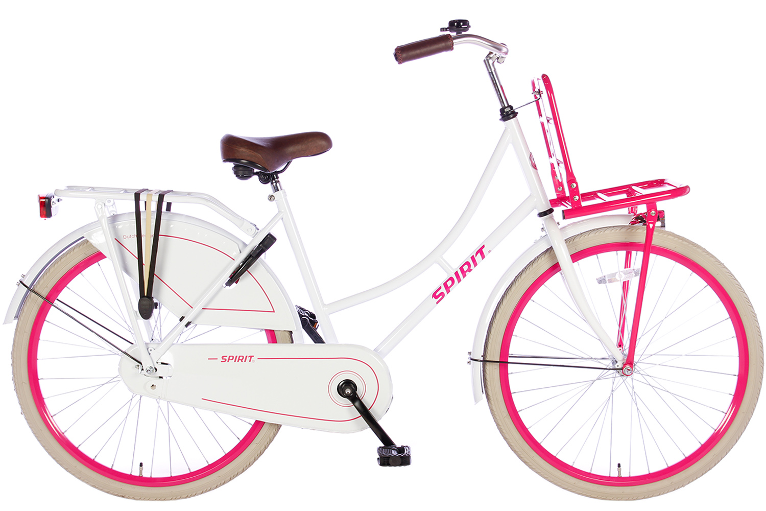 Ondeugd geur Pas op Spirit Omafiets Wit-Roze 24 inch - Meisjesfiets | City-Bikes.nl