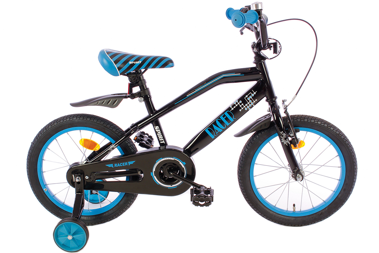 President Ervaren persoon veiling Spirit Racer Jongensfiets Blauw 14 Inch | City-Bikes.nl