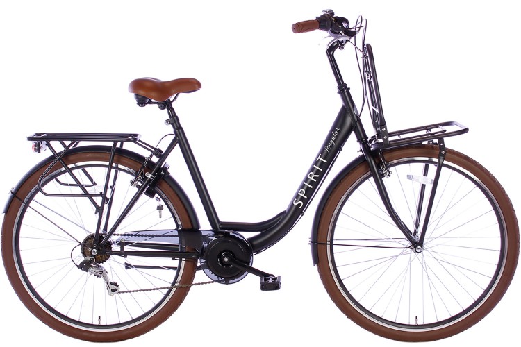 Spirit Regular Plus Damesfiets 7-Speed Mat-Zwart