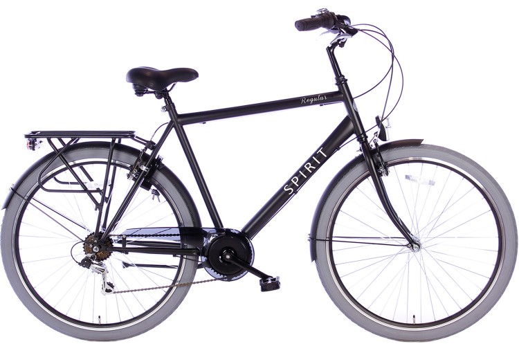 Spirit Regular Herenfiets 7-Speed Mat-Zwart