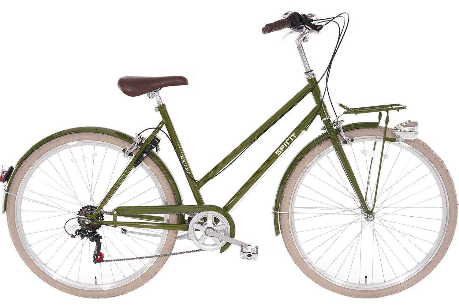 bolvormig Beperkt merknaam Spirit Retro Damesfiets Groen 6 versnellingen - Urban Damesfiets|  City-Bikes.nl