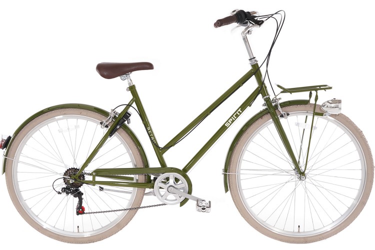 Spirit Retro Damesfiets Groen 6 versnellingen