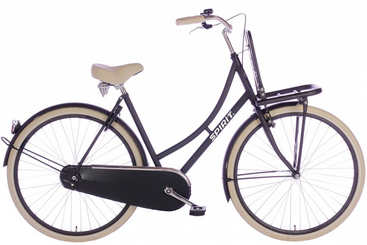 Spirit Retro Transportfiets Mat-Zwart