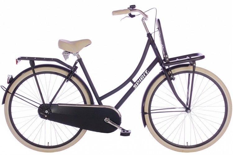 Spirit Retro Transportfiets Mat-Zwart