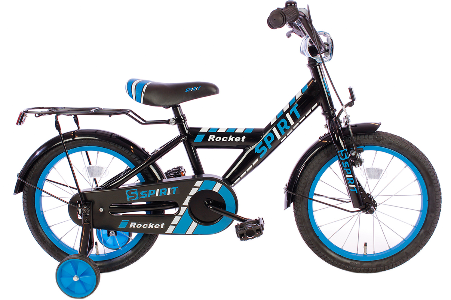 Rennen officieel Literaire kunsten Spirit Rocket Jongensfiets blauw-zwart 16 Inch | City-Bikes.nl