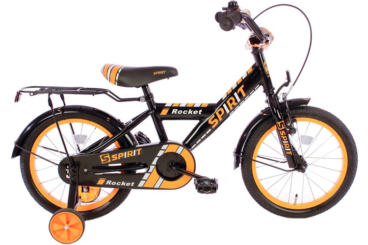 Spirit Rocket Jongensfiets oranje-zwart 16 Inch 