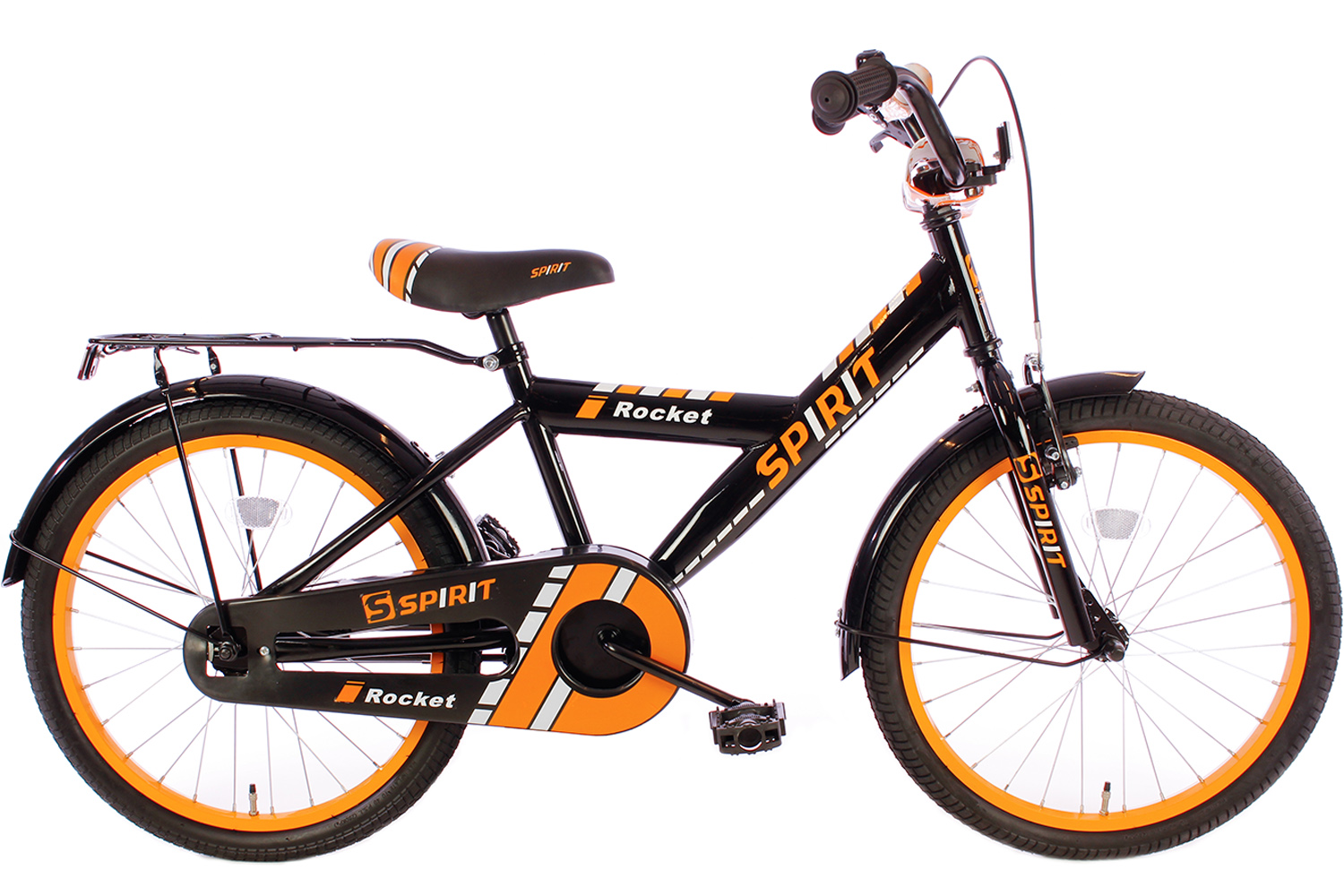openbaring van Graden Celsius Spirit Rocket Jongensfiets oranje-zwart 18 Inch | City-Bikes.nl