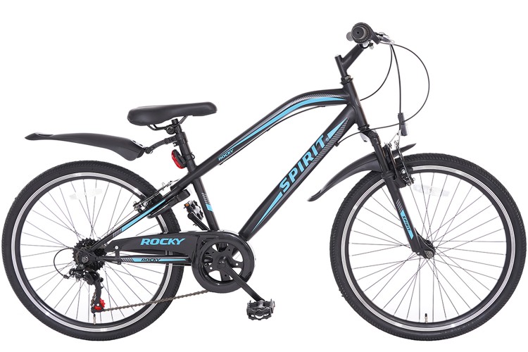 Spirit Rocky 7-Speed Jongensfiets Blauw 24 Inch