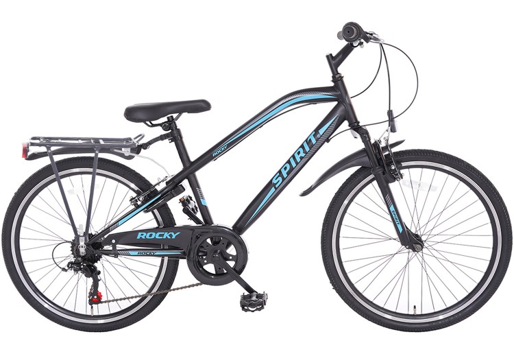 Spirit Rocky 7-Speed Plus Jongensfiets Blauw 24 Inch