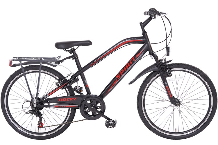 Spirit Rocky 7-Speed Plus Jongensfiets Rood 24 Inch