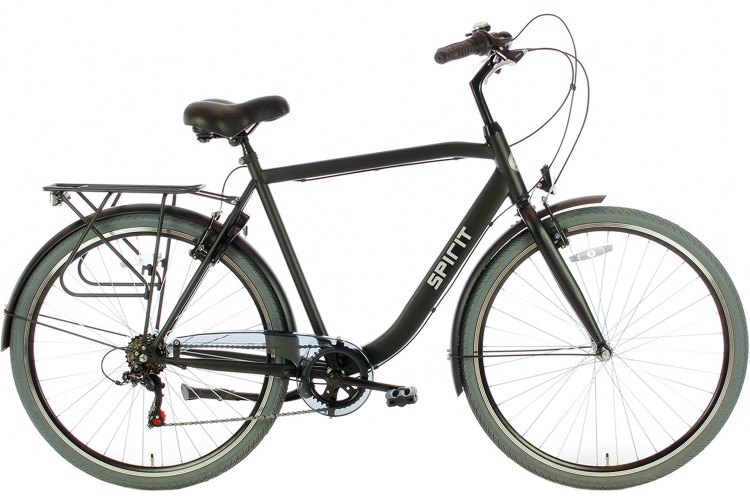 Spirit Strong Herenfiets 6 versnellingen Mat-Zwart