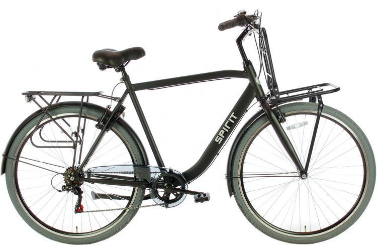 Spirit Strong Plus Herenfiets 6 versnellingen Mat-Zwart