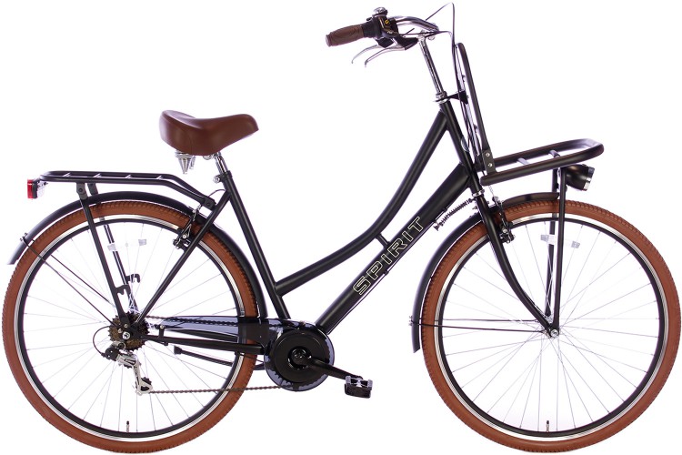 Spirit Transporter 7-Speed Damesfiets Mat-Zwart 