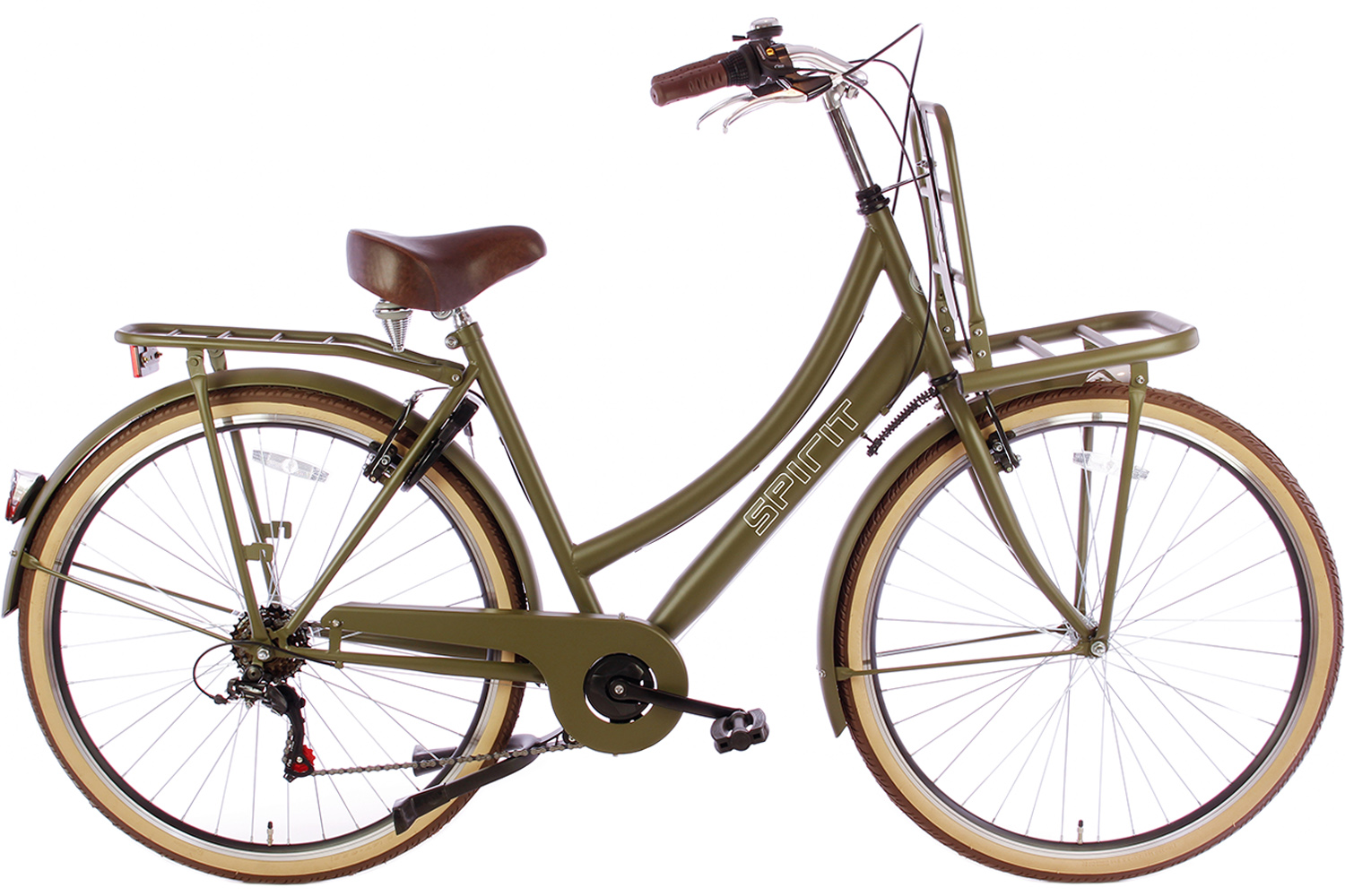 Sinis werknemer Verliefd Spirit Transporter 6-Speed Damesfiets Mat-Groen - Transportfiets | City- Bikes.nl