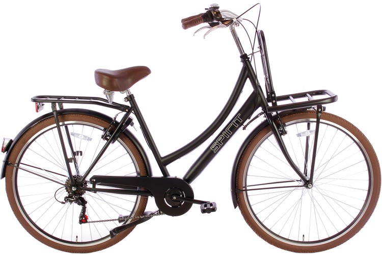 Spirit Transporter 6-Speed Damesfiets Mat-Zwart