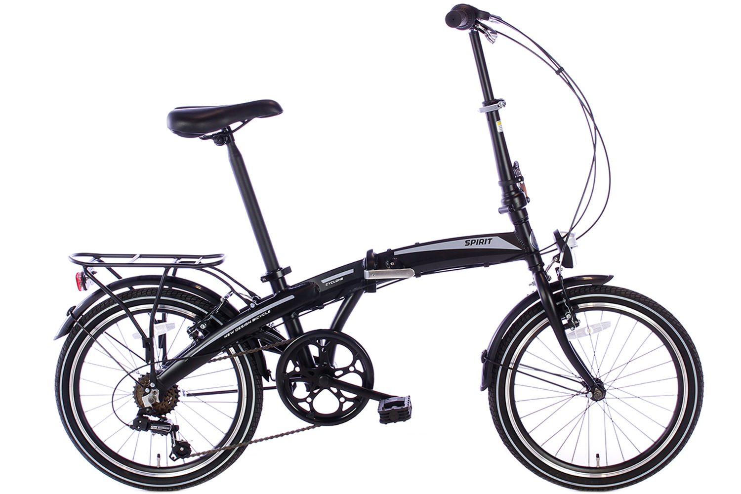 tiener Evenement Ministerie Spirit Town Vouwfiets 6-speed Mat-Zwart | City-Bikes.nl